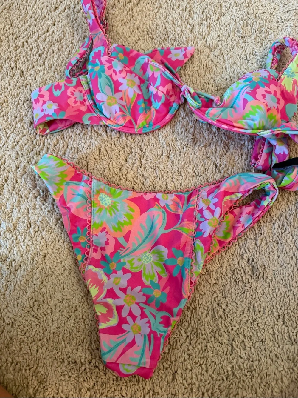 For Love And Lemons Lizzy Floral Underwire Swim Set